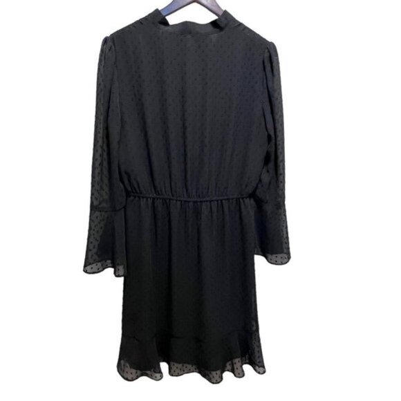 Le Chateau Black Skater Dress Size Medium Feminine Sheer Balletcore Romantic - Picture 5 of 9